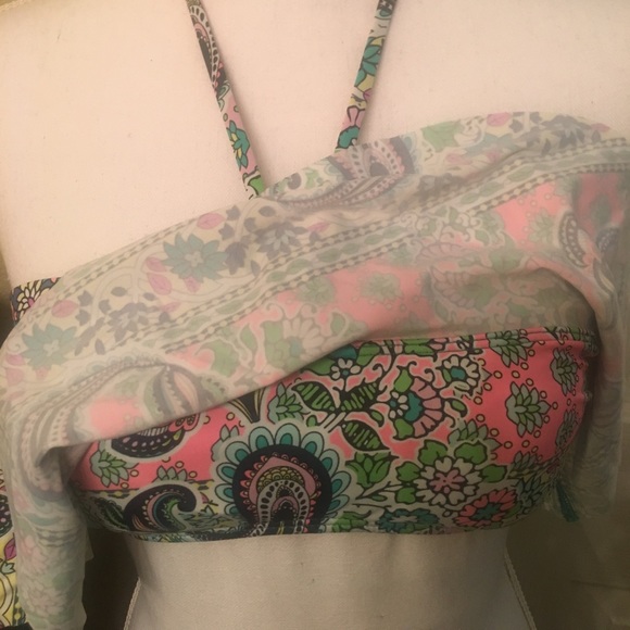 NEW DanielCremieux Floral 2pc/SET w/tassels SzM - Picture 3 of 8